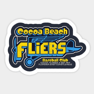 Defunct Cocoa Beach Fliers Baseball Team Sticker